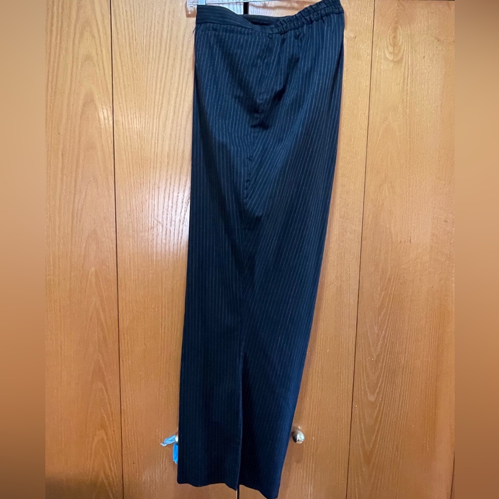Catherines Refined Fit Pants Black Pin Strip 4X (30X32)